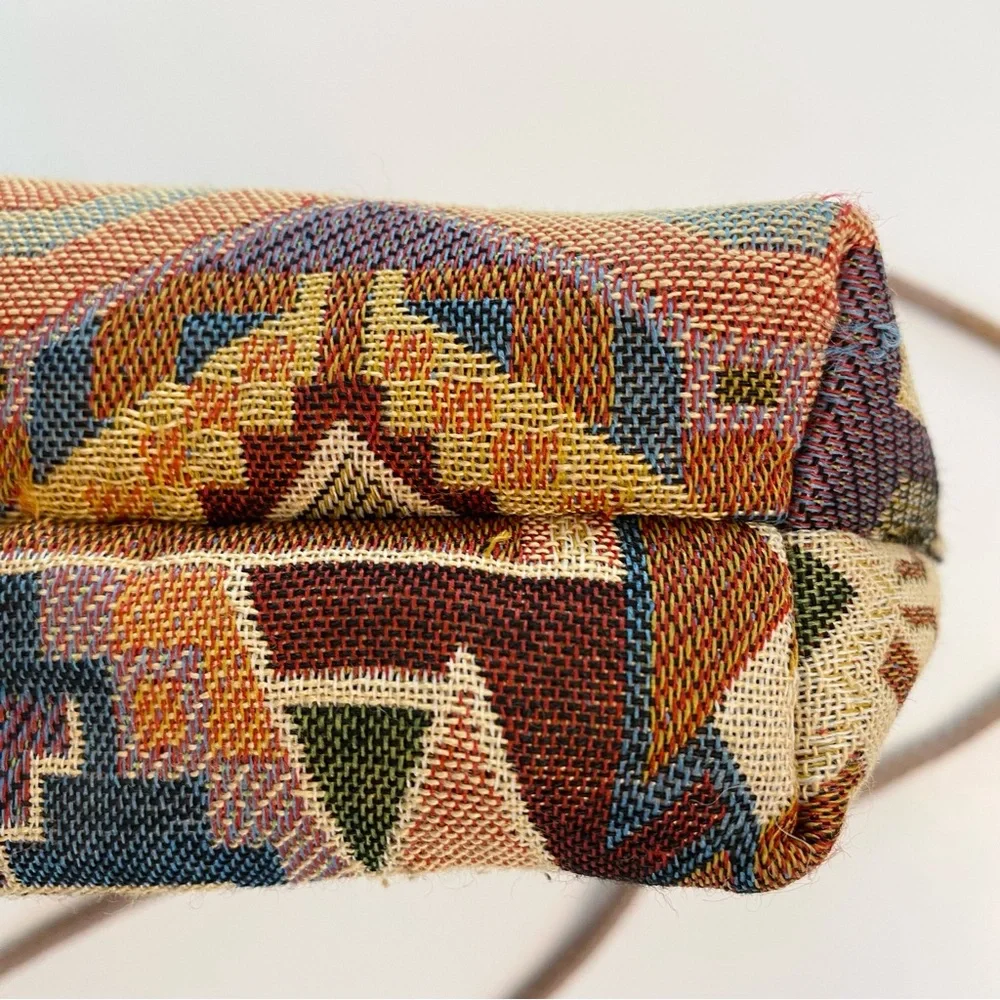 Boho Native American Aztec Weaved Mini Bag Purse Festive Micro Boho Crossbody - Picture 8 of 12